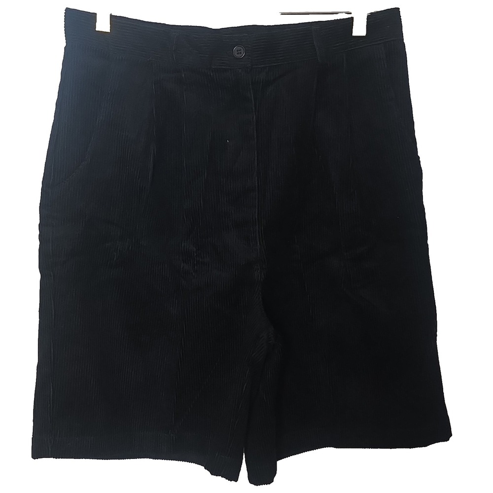 NWT Vintage (1994) 90s Bridgewater womens black corduroy shorts SZ 14